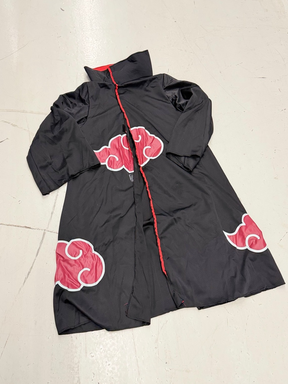 Black and Red Akatsuki-Inspired boys Cloak Coat